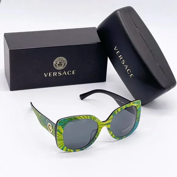 New! Versace Green Acetate 56mm Sunglasses Versace 4476U GB1/2 Sunglasses - US main image 3